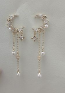 Earrings moon 月亮耳環氣質吊款 蝕讓 請勿議價64241807526787110