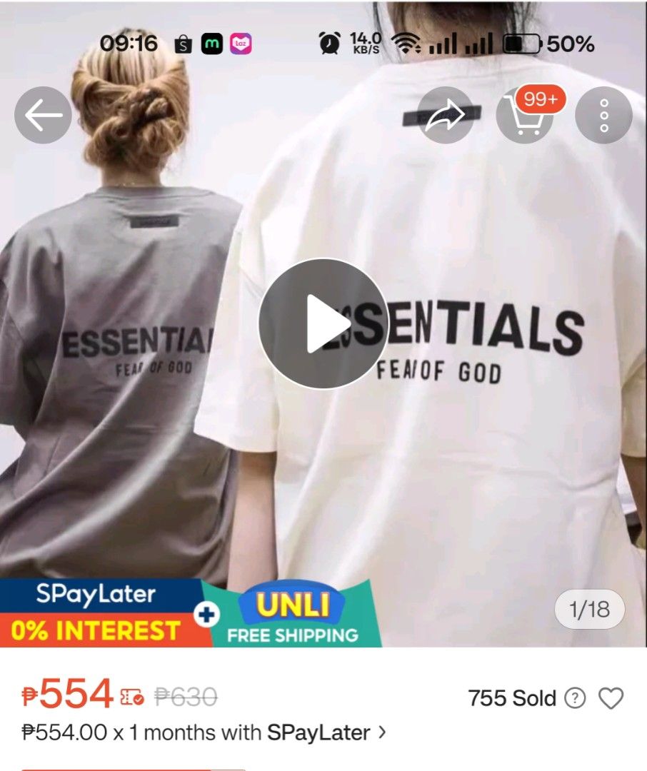 Essentials Fear of God T-shirt (Category: Tshirts & Polo Shirts ) located in Los Banos. Submitted by donnaalbay47990 (Listing ID 1396762935, Image 1). Description: - Essentials Fear of God T-shirt - Essentials logo on front and back - Brand new with tag.