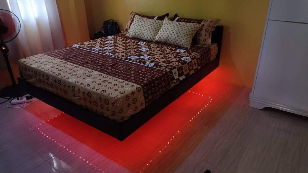 Floating bed frame (Category: Bed Frames & Mattresses) located in Manila. Submitted by almauchi9213451 (Listing ID 1396733533, Image 3). Description: Made to orders free asemble free occular visit Open customise size & design DM US DM US DM US.