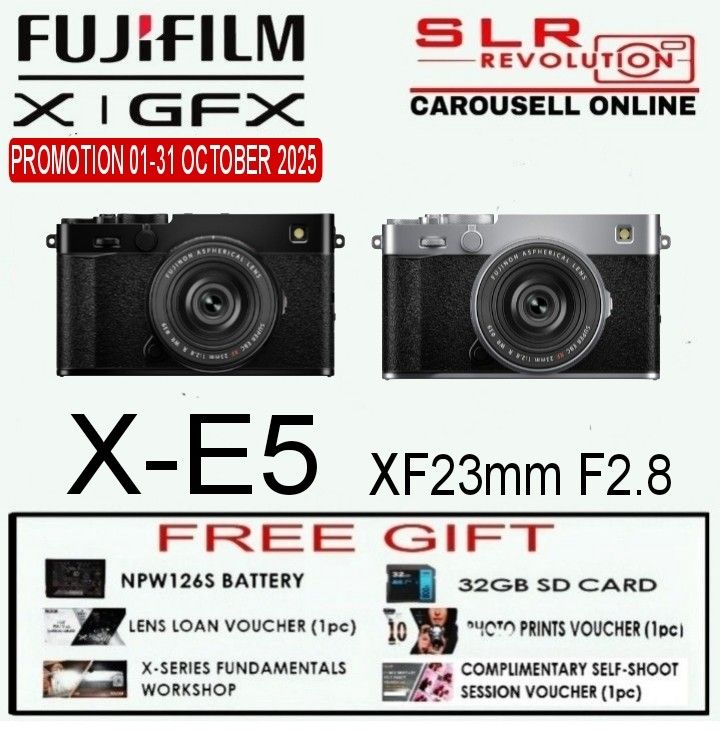FUJI XE5 BODY OR 23MM LENS KITS FUJIFILM X E5 Fuji Xe5 23mm Kit fuji-xe5-body-or-23mm-lens-kits-fujifilm-x-e5-fuji-xe5-23mm-kit