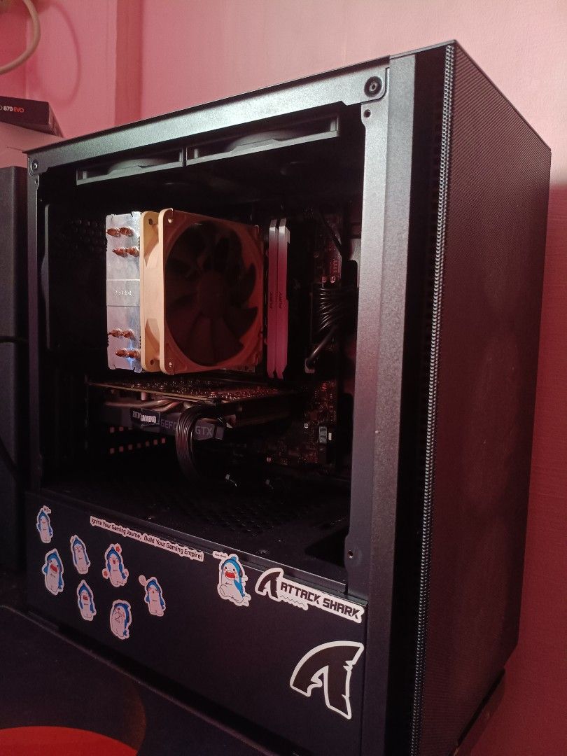 Gaming PC - Zotac GTX 1660 Super (Category: Desktops) located in Manila. Submitted by christian_n (Listing ID 1396706033, Image 3). Description: FORSALE ONLY MID RANGE PC GOOD FOR GAMING/STREAMING/MULTITASKING/EDITING ETC NEWLY BUILT, SADLY WALA NA YUNG MGA BOX 😅 DI KASI AKO NAGKEKEEP NG MGA BOX 📌PC CASE: MESH TYPE w/ SIDE GLASS PANEL 📌CPU: INTEL CORE i3 12th Gen 📌 MOTHERBOARD: MSI PRO H610M-E 📌CPU COOLER: SINGLE-TOWER WITH NOCTUA FAN 📌RAM: