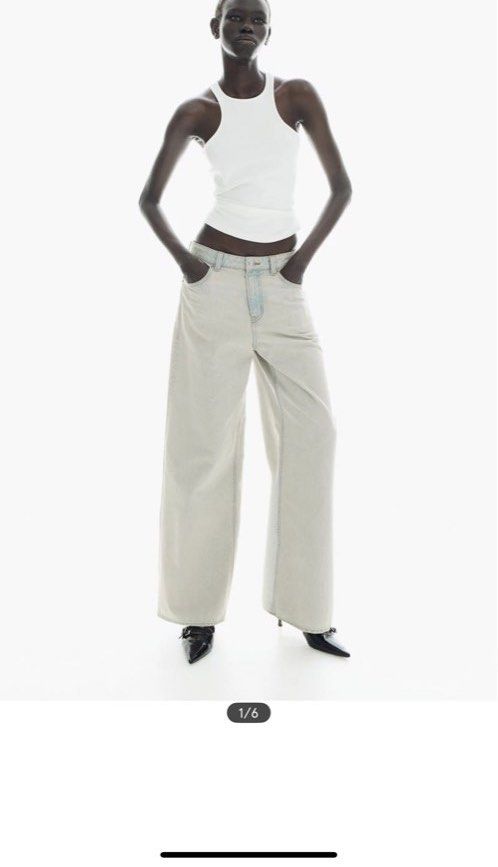 H&M Baggy Regular Jeans (Category: Jeans) located in Santa Rosa. Submitted by sochieee (Listing ID 1395851294, Image 1). Description: With stains ( not halata naman ) size 32 ( smallest size in h&m ) Rfs: decluttering.
