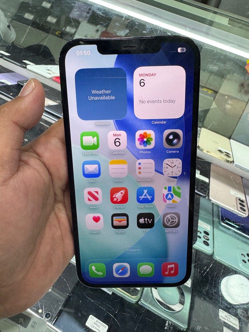 iPhone 12 Promax 256gb (GLOBE-LOCKED) (Category: iPhone 12 Series) located in San Juan City. Submitted by wainefreygadgetshop (Listing ID 1396750584, Image 1). Description: iPhone 12Promax 256gb (GLOBE-LOCKED) *MAHINA ANG SPEAKER THE REST ALL GOODS AT WORKING 100% SMOOTH NO HIDDEN ISSUE MAKINIS NAMAN CAMERA SOBRANG LINAW SEARCH NYO NALANG FULL SPECS BAWAL SA MAARTE NOTE* DI RIN MAKINIS KAYA MURA TEST TO SAWA BAGO BAYARAN MAGBASA KA MUNA BAGO KA M