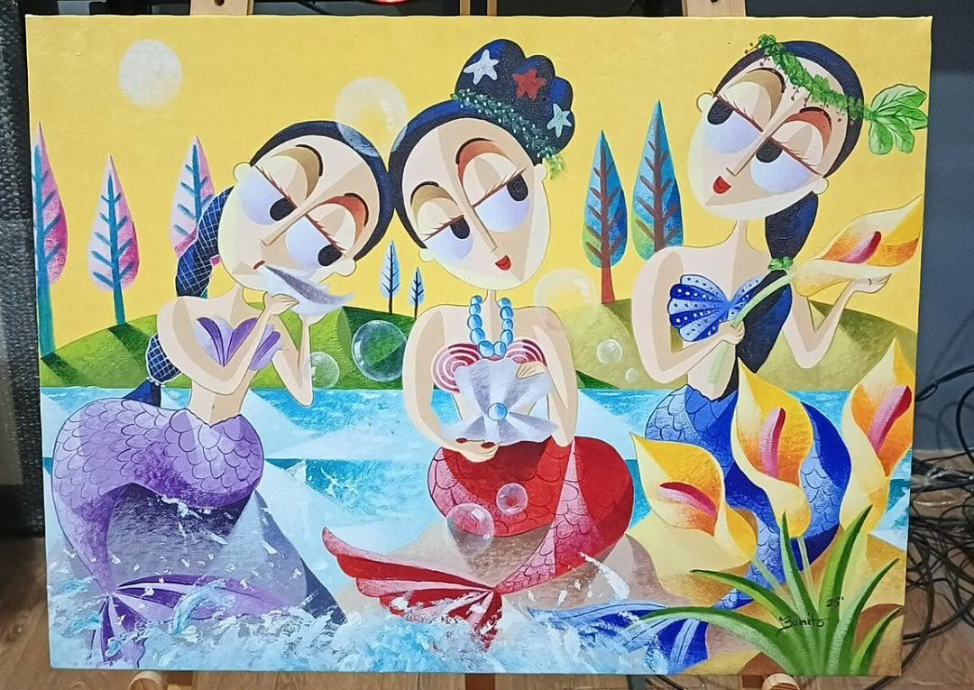 Jovan Benito artwork (Category: Art & Prints) located in Manila. Submitted by megaworld_art (Listing ID 1396681382, Image 1). Description: dimensions 18x24in with certificate of authenticity free frame.