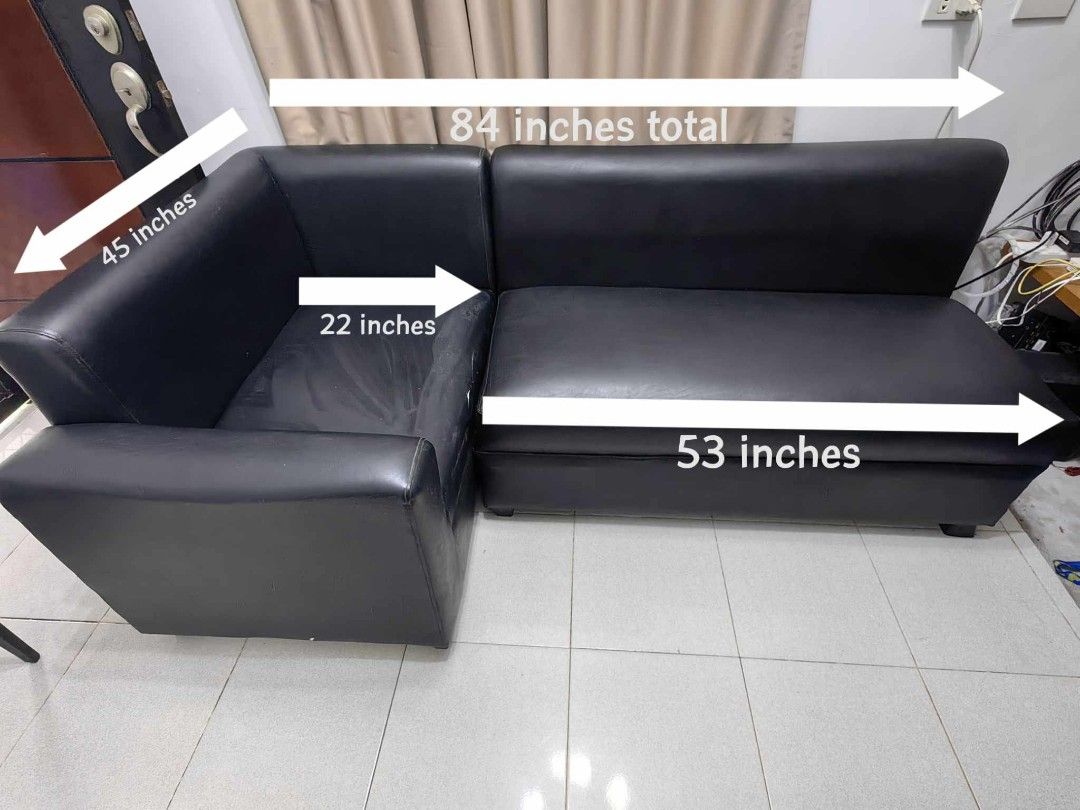 L type sofa (Category: Sofas) located in Bulacan. Submitted by aemcloset (Listing ID 1396736532, Image 1). Description: L Type Sofa Issue may crack mas maliit na sofa Pwede nyo paupholster Okay na okay pa ang foam Location Bulihan Malolos Bulacan.