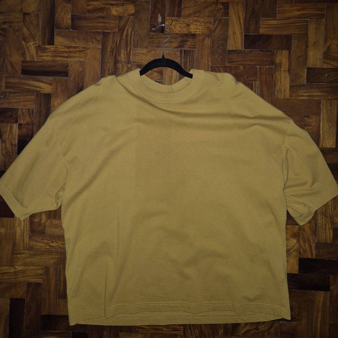 MN+LA Oversized T-shirt - XL (Category: Tshirts & Polo Shirts ) located in Quezon City. Submitted by offthesehands (Listing ID 1396766036, Image 1). Description: Brand: MN+LA Color: Mustard Yellow Size: XL Price: P370 only!! got it for P770 Usage: used a few times lang, didnt really like the oversized fit on me RFS: decluttering DM if interested | Will only entertain questions related to the item.