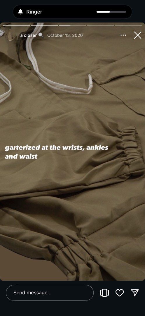 Owa Sylvia Borja Jumpsuit PPE Olive (Category: Jumpsuits) located in Taguig. Submitted by e_prc (Listing ID 1396689935, Image 2). Description: Owa Sylvia PPE Olive Green Medium Worn twice Nurse / Hospital / Medical Painter / Workwear.