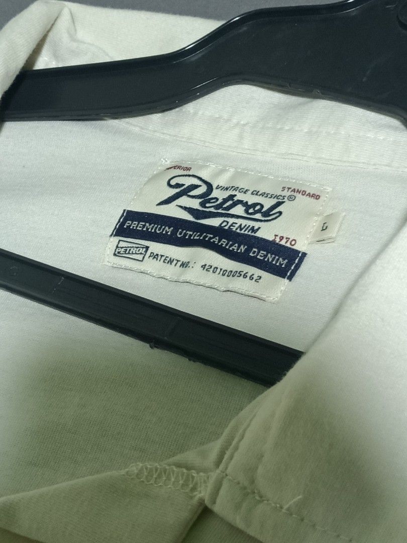 Petrol Denim Polo Shirt (Category: Tshirts & Polo Shirts ) located in Marikina City. Submitted by santossellstuff (Listing ID 1396783915, Image 2). Description: Petrol Premium Utilitarian Denim Polo Shirt Regular Fit Large Cotton Haven't worn yet L 28 W 20.