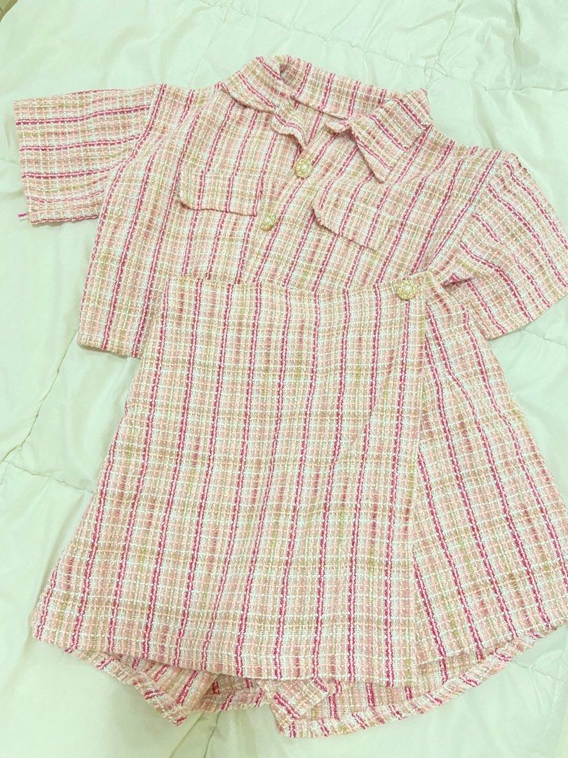 Pink Plaid elegant skort and top set coordinates (Category: Sets or Coordinates) located in Quezon City. Submitted by nyapibuy (Listing ID 1396766774, Image 1). Description: Name: Pink Plaid elegant skort and top set coordinates Price: 250 PHP Condition: Like New (Worn Once & kept only) Description: Very cute coordinates! bottom can fit size 24 the best! it also has shorts Tags: Halloween, Mean girls When worn: N/A RFS: Decluttering ‼️READ‼️ • Me