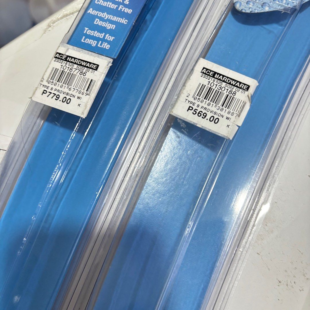 Provision TYPE S Windshield Wiper Blades 20" and 26" (Category: Other Automotive Parts and Accessories) located in Makati City. Submitted by anyajapanthriftshop (Listing ID 1396688178, Image 2). Description: - Provision wiper blade set - bought at ace hardware - rfs: The wiper is incompatible with the car’s make and model. - Includes one 20" (510mm) and one 26" (650mm) blade - Type S - Aerodynamic design for streak and chatter-free wiping - Long-