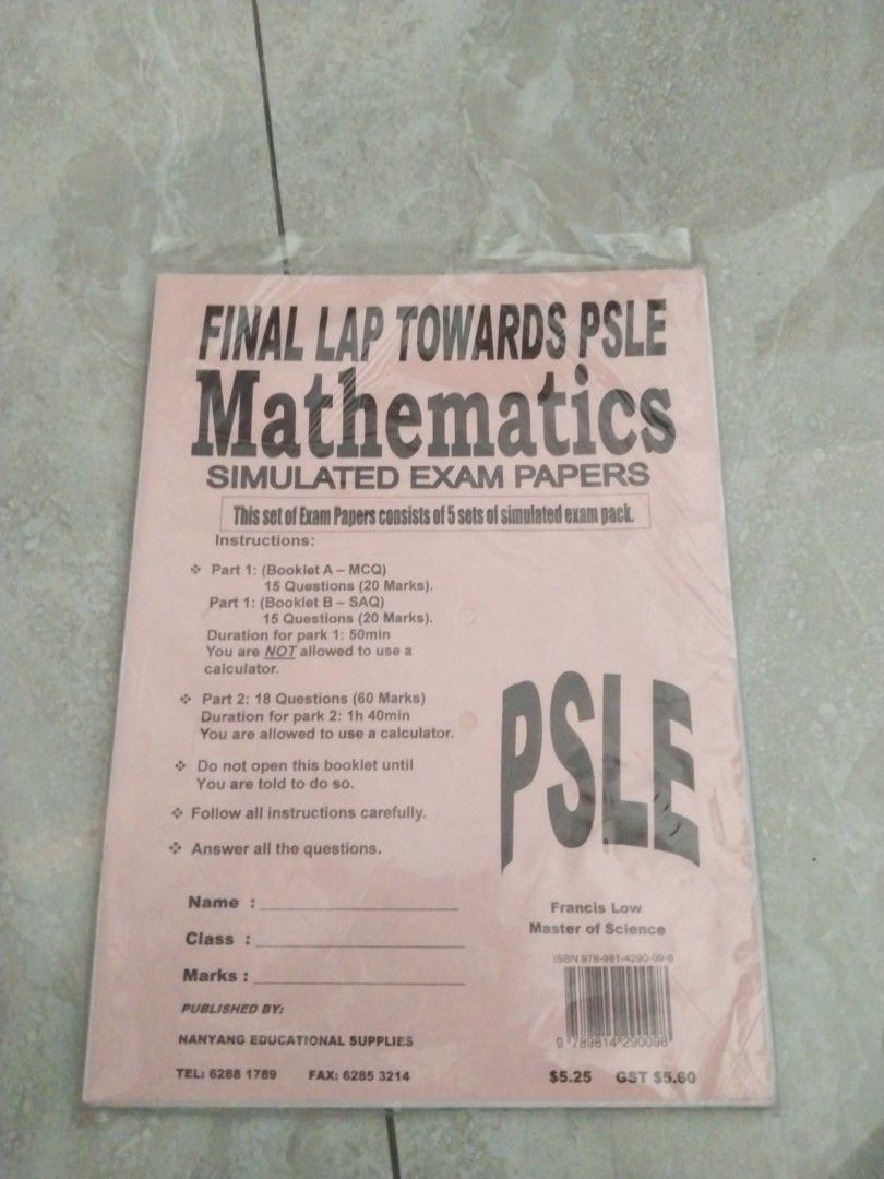 2022psle Math Paper Circle PSLE Mathematics Topical & Simulated Exam Papers, Hobbies & Toys, Books ...
