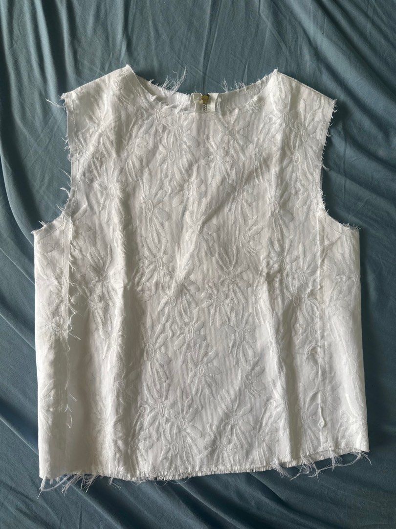 Unif0rm sleeveless top XS (Category: Sleeveless) located in Quezon City. Submitted by tan__k (Listing ID 1396711174, Image 3). Description: used once size XS no flaws last photo as reference for when worn.