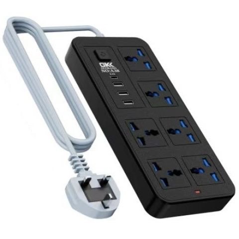2米 多功能拖把插頭 排插 USB 港插美插 兩腳插 multi Socket Power strip, 家庭電器, 轉插器及插頭 ...