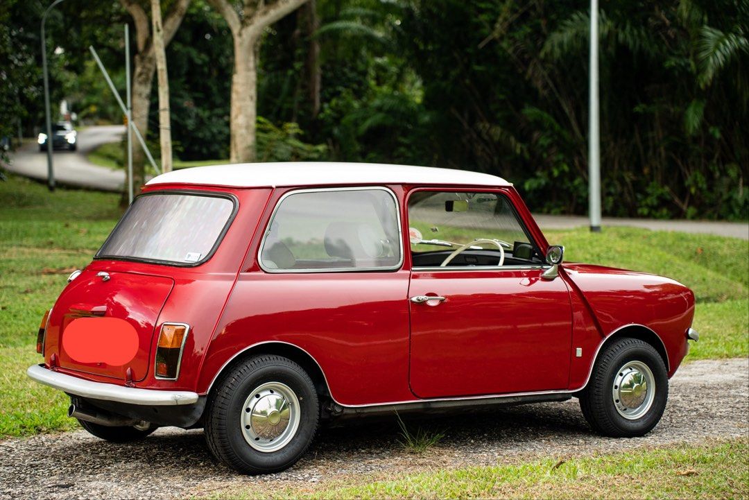 Austin MINI Clubman MK1 Manual (Category: Used Cars) located in Singapore. Submitted by manualmode.shop (Listing ID 1396864323, Image 3). Description: • Stock MK1 Mini Clubman (Badges & Chrome Details) • Inline 4-cylinder, 998cc Engine (40hp, 71Nm torque) • 4-spd Manual, FWD, Cruise comfortably at 85km/h • $2k leather upholstery • Stock 10” rims w hub caps • Aircon • Front Driver & Passenger Seatbelts • Front & Rear Kayaba gas upgrade shocks • Ne