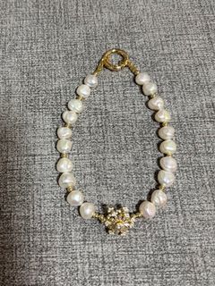 淡水珍珠旋轉滿鑽雪花掛飾64207653537665110