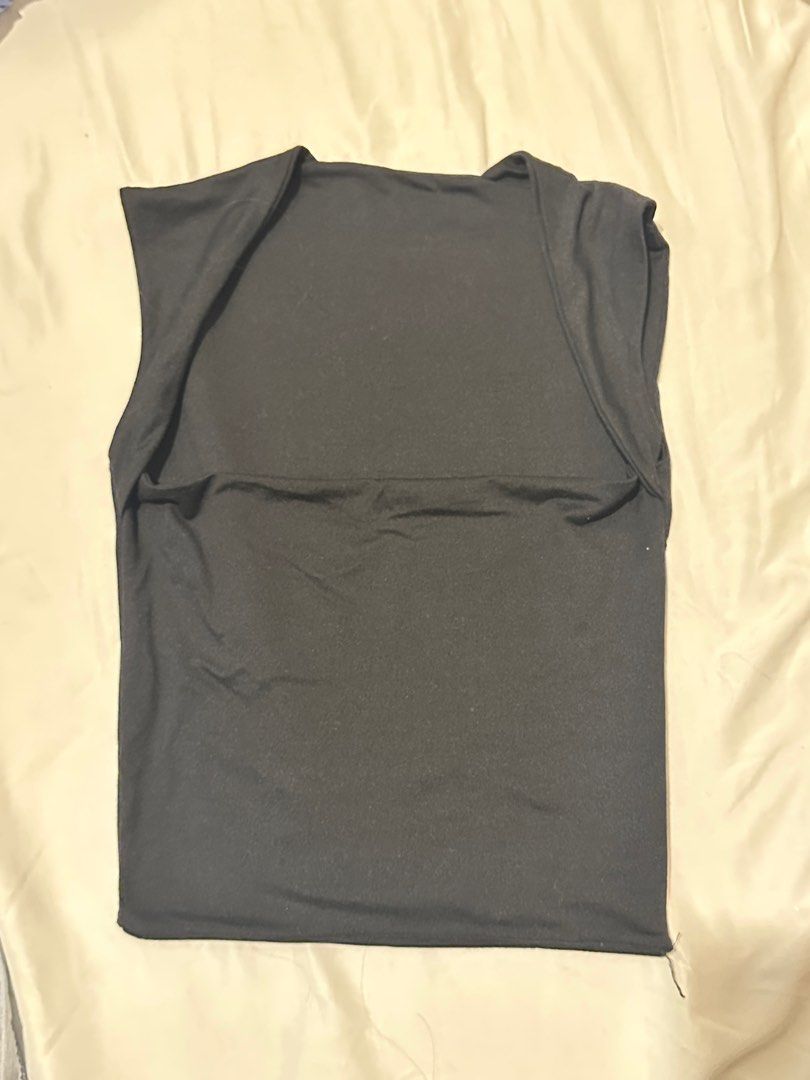 Black Sleeveless Top double lining (Category: Sleeveless) located in Manila. Submitted by cchaiprincess (Listing ID 1396979030, Image 1). Description: Negotiable! > cash first MOP: gcash bought from tiktok shop worn once - Black sleeveless top - Round neckline - Smooth, solid fabric - Straight hemline - Great for layering or wearing alone.