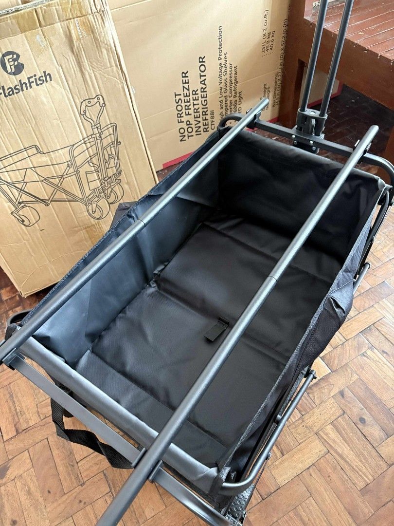 Brandnew Large Foldable Wagon Trolley Cart (Category: Hiking & Camping) located in Manila. Submitted by mariellafa93724 (Listing ID 1396868476, Image 3). Description: Large without table Large with table XL without table Same day delivery thru lalamove.