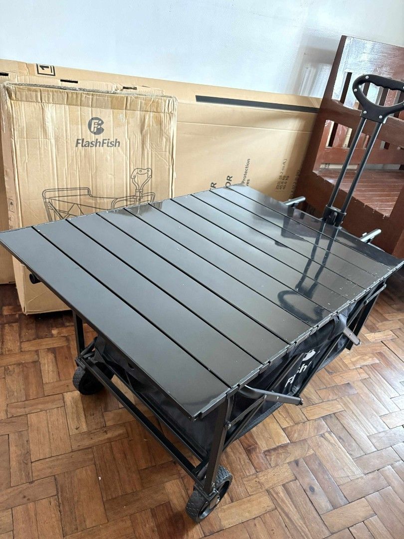 Brandnew Large Foldable Wagon Trolley Cart (Category: Hiking & Camping) located in Manila. Submitted by mariellafa93724 (Listing ID 1396868476, Image 2). Description: Large without table Large with table XL without table Same day delivery thru lalamove.