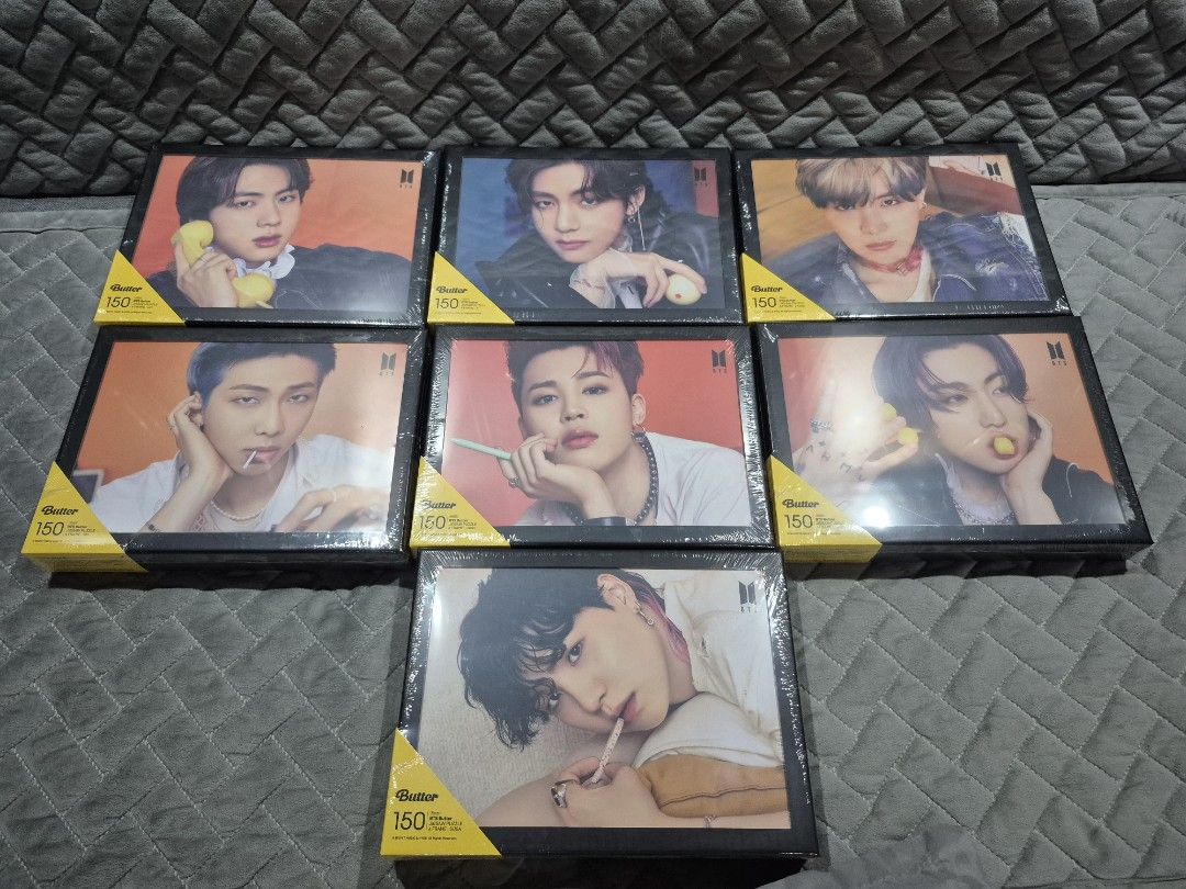 BTS Butter Jigsaw Puzzle 108 PCS (Category: Board Games & Puzzles) located in Manila. Submitted by jayvdy (Listing ID 1396909808, Image 1). Description: - BTS Butter jigsaw puzzle set - Includes 7 puzzles sets - Each puzzle features a BTS member complete all 7 members - Perfect for BTS fans!.