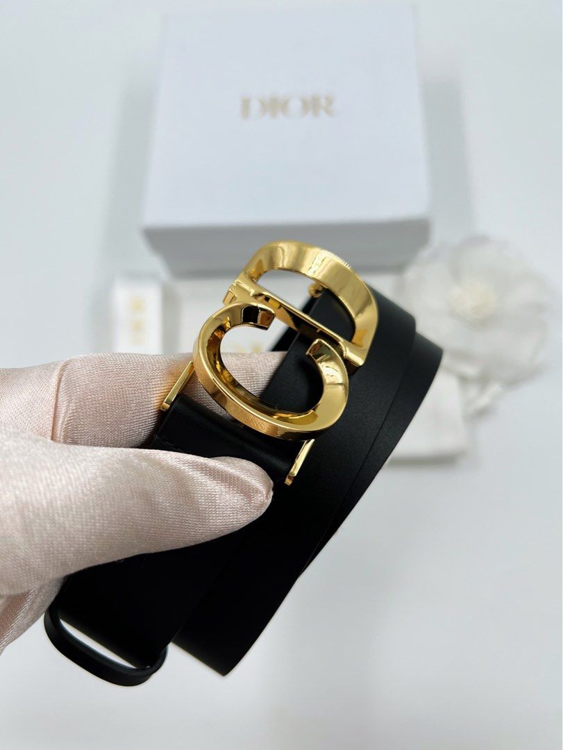 ⚜️Christian Dior C'est belt (Category: Luxury Accessories) located in Makati City. Submitted by 90sangel (Listing ID 1397021889, Image 1). Description: •Item: Christian Dior belt w/ black smooth calfskin. 100% Authentic •Size: 75-95cm 30mm •Condition: As New! free paperbag *Timeless accessory that will lend a couture touch to jeans, a skirt or a dress. 80% calfskin, 20% brass. .