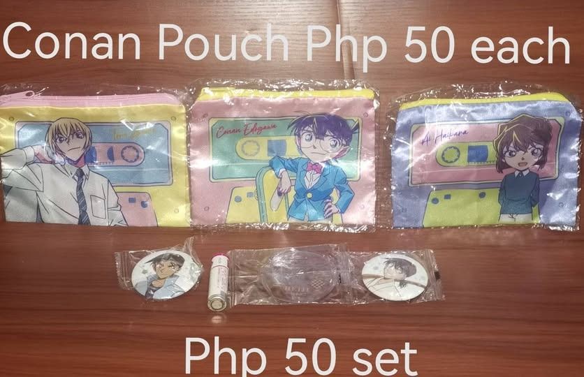 Detective Conan items for sale (Category: Character Goods) located in Los Banos. Submitted by princessbotique (Listing ID 1396933370, Image 1). Description: Detective Conan items for sale See pix for price and details First come First Serve Please add shipping fee From Los Banos Laguna Meetups per arrangement MOP GCash first to pay basis No reservations No COD No checkout Pm if interested Please Like and Follow.
