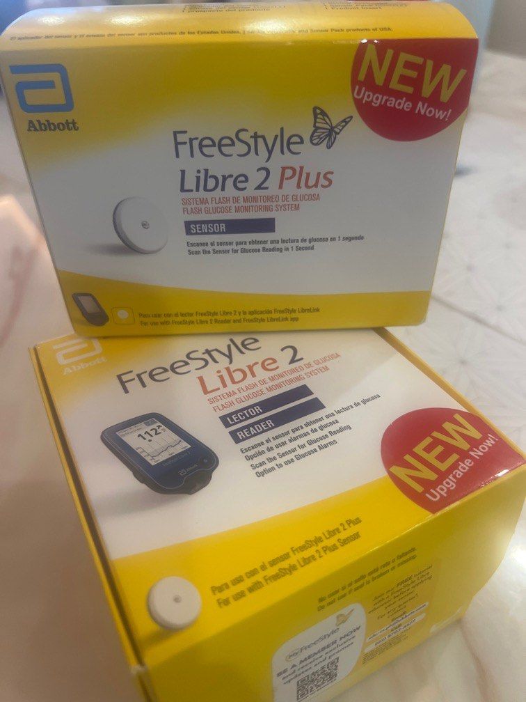 Freestyle libre2 plus and sensor (Category: Health Monitors & Weighing Scales) located in Makati City. Submitted by ng_clutter225 (Listing ID 1397031804, Image 1). Description: Freestyle libre 2 plus Sensor and reader Brand new Sealed Sensor expiry date June 2026.
