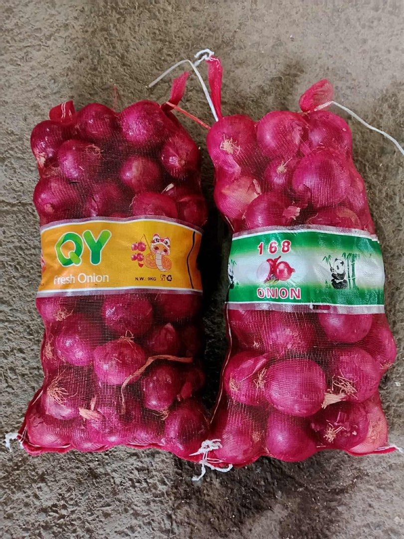 Fresh Red Onion Big Size (Category: Spice & Seasoning) located in Paranaque City. Submitted by zjm.essentialz (Listing ID 1396848536, Image 1). Description: - Fresh red onions for sale! - Available in mesh bags. - Options: "QY Fresh Onion" - Perfect for adding flavor to your meals. - Get yours now!.