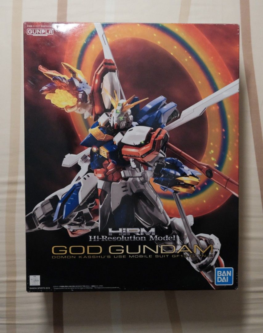 Hi-Res 1/100 God Gundam (Category: Gundam & Model Kits) located in Manila. Submitted by adv_et (Listing ID 1397016622, Image 3). Description: Bandai HiRM 1/100 God Gundam Gunpla/Mobile Kit - Built & Complete in Box (CIB) ➡️ Box condition: 9/10 ➡️ Unit condition: 9/10 built, displayed then returned to box ➡️ All parts complete (halo effect, stand, hands, manuals, trays) ➡️ Absolute looker - great shelf presence ➡️ Orig price: PHP 10,500 Price: PHP