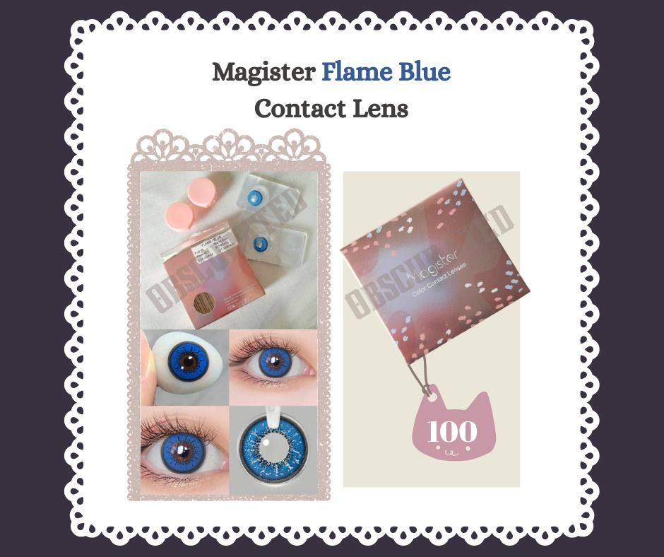 Magister Flame Blue Contact Lenses (Category: Vision Care) located in Bacoor. Submitted by obscurated (Listing ID 1396916711, Image 1). Description: Magister Flame Blue contact lenses - Never used, only opened the box to check but each lens are still sealed RFS: Bought the wrong color ⁺‧₊˚ ཐི⋆♱⋆ཋྀ ˚₊‧⁺ Please READ the following before sending a DM: ♡ Mine Basis only. ♡ Prices are indicated in photos ♡ Payment first before shipment. Accepting GCas