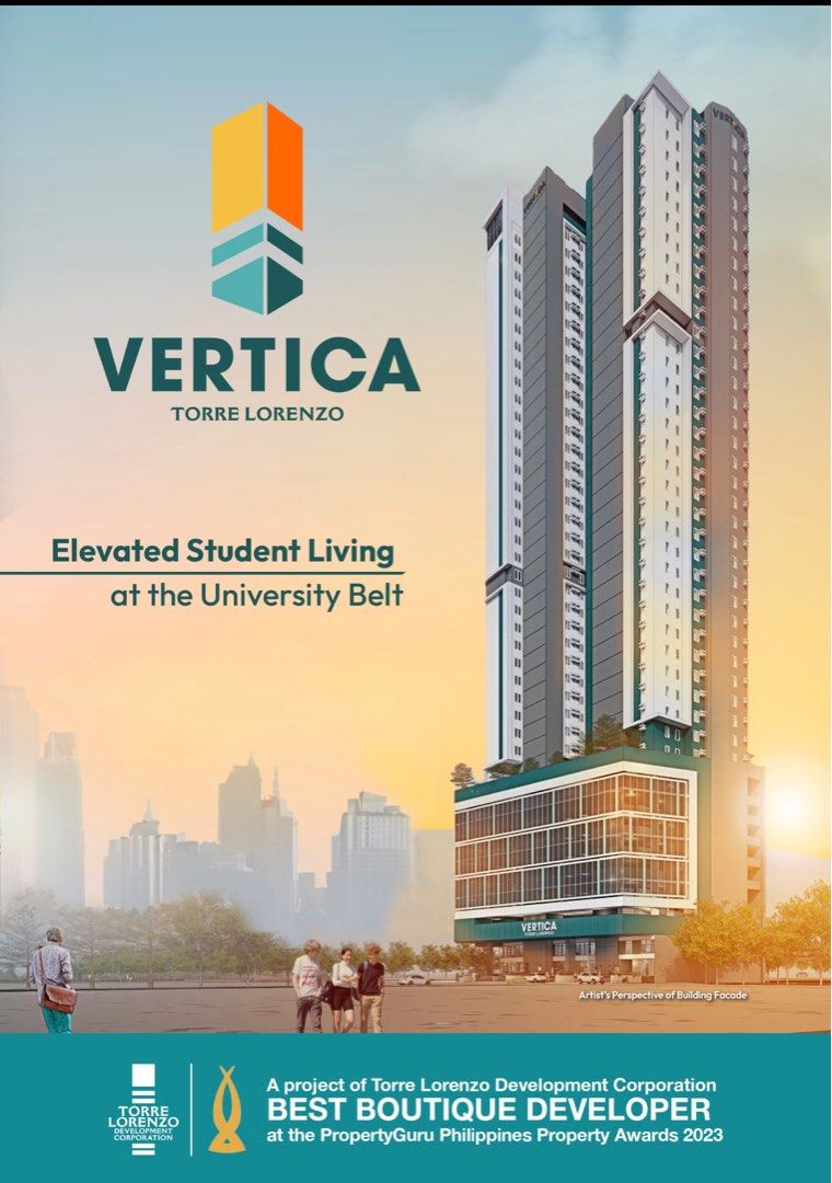 PRE SELLING CONDO! VERTICA (Category: Apartments & Condos) located in Quezon City. Submitted by dhalia.polledo (Listing ID 1396963371, Image 1). Description: 📣 VERTICA TORRE LORENZO 💥Pre Selling Project by Torre Lorenzo 📍 San Anton cor. Reten Street Sampaloc Manila NEARBY UNIVERSITY BELT ▪️University of the East ▪️Far Eastern University ▪️National University ▪️University of Sto.Tomas ▪️San Beda College ▪️Centro Escolar University 🔺Near LRT 2 