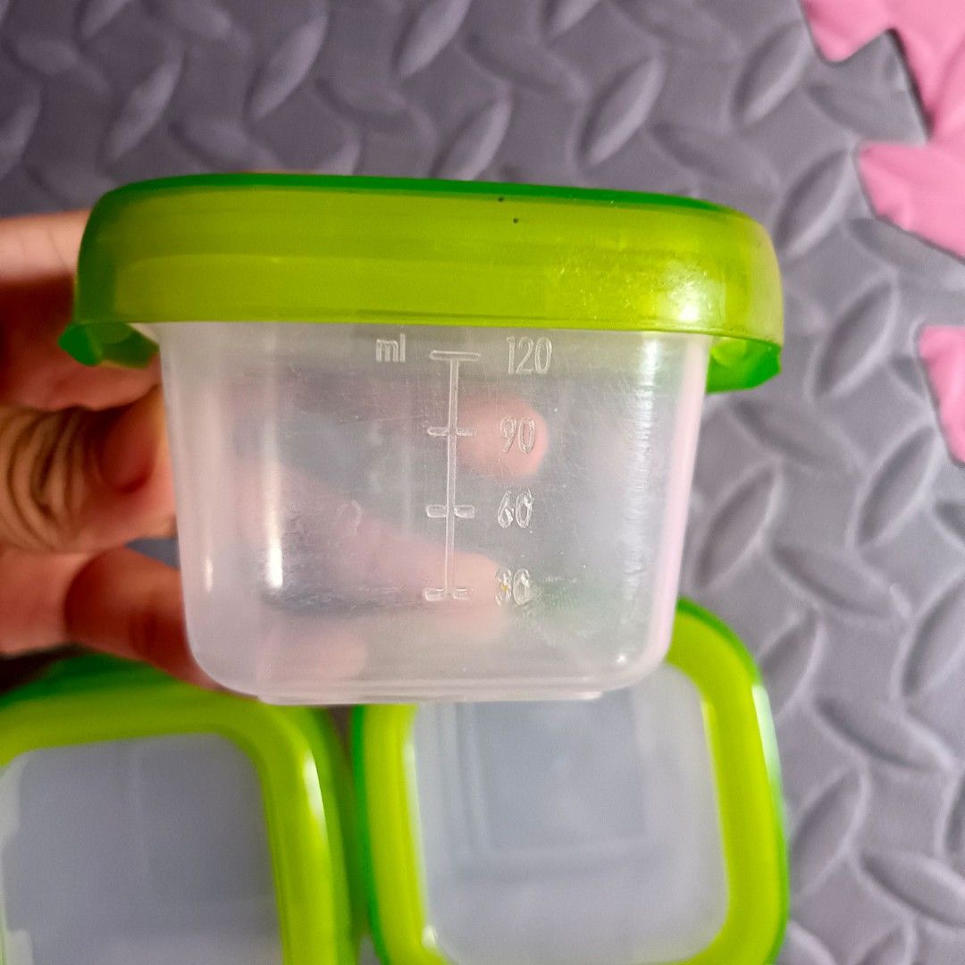 Preloved baby food storage (3pcs) (Category: Weaning & Toddler Feeding) located in Manila. Submitted by prelovedlittles (Listing ID 1396903606, Image 2). Description: preloved po ito pass sa maselan 👉 FIXED PRICE, PASS SA TATAWAD 📌 Batasan hills qc 👉 Lalamove/meetup (our lady of fatima chapel/pccaes) 🚛 direct j&t/flash express.