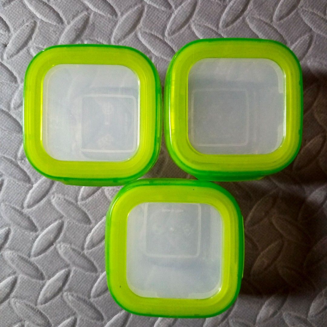Preloved baby food storage (3pcs) (Category: Weaning & Toddler Feeding) located in Manila. Submitted by prelovedlittles (Listing ID 1396903606, Image 1). Description: preloved po ito pass sa maselan 👉 FIXED PRICE, PASS SA TATAWAD 📌 Batasan hills qc 👉 Lalamove/meetup (our lady of fatima chapel/pccaes) 🚛 direct j&t/flash express.