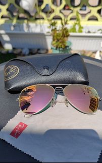 Ray-Ban Aviator 粉色鏡面太陽眼鏡64245341639682110