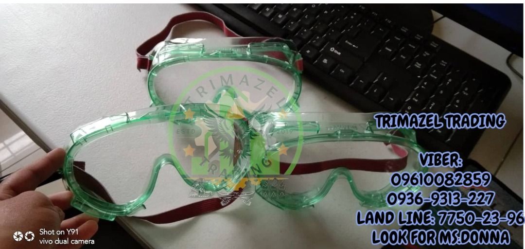 safety goggles (Category: Construction Tools & Equipment) located in Pasig City. Submitted by _mharga811 (Listing ID 1396899454, Image 1). Description: ✅ Guaranteed lowest price ✅ Quality products ✅ Big discount for bulk orders ✅ 100% LEGIT TRUSTED SUPPLIER! ✅ With Complete Legal Documents ✅ BIR Registered We Supply All Kinds Of PPE Supplies, Raincoat, Hard Hat, Cooler Box, Plastic Trash Bin, Road Barriers, Kayak Boats, Crystal Kayak, Traffic Con