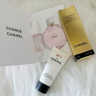 [SET 套裝]🔮CHANEL 5ml ULTIMATE REDEFINING CONCENTRATE 全效再生活膚精華液 & 5ml N°1 DE CHANEL REVITALIZING CREAM 一號紅山茶花乳霜 & 1.5ml CHANCE EAU TENDRE EAU DE PARFUM 機遇柔情女士淡香水64216659081219110