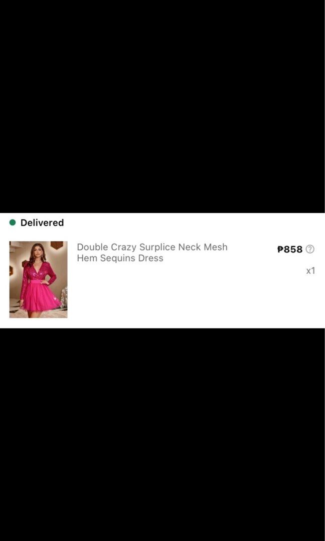 Shein Pink Dress (Category: Dresses) located in Quezon City. Submitted by elle.27 (Listing ID 1396875541, Image 3). Description: Used once Large size Very elegant and pretty! Pm for when worn Double Crazy Elegant Women’s Sequin Patchwork Long Sleeve Dress, Formal Gown Suitable For Concerts, Casual And Daily Wear .