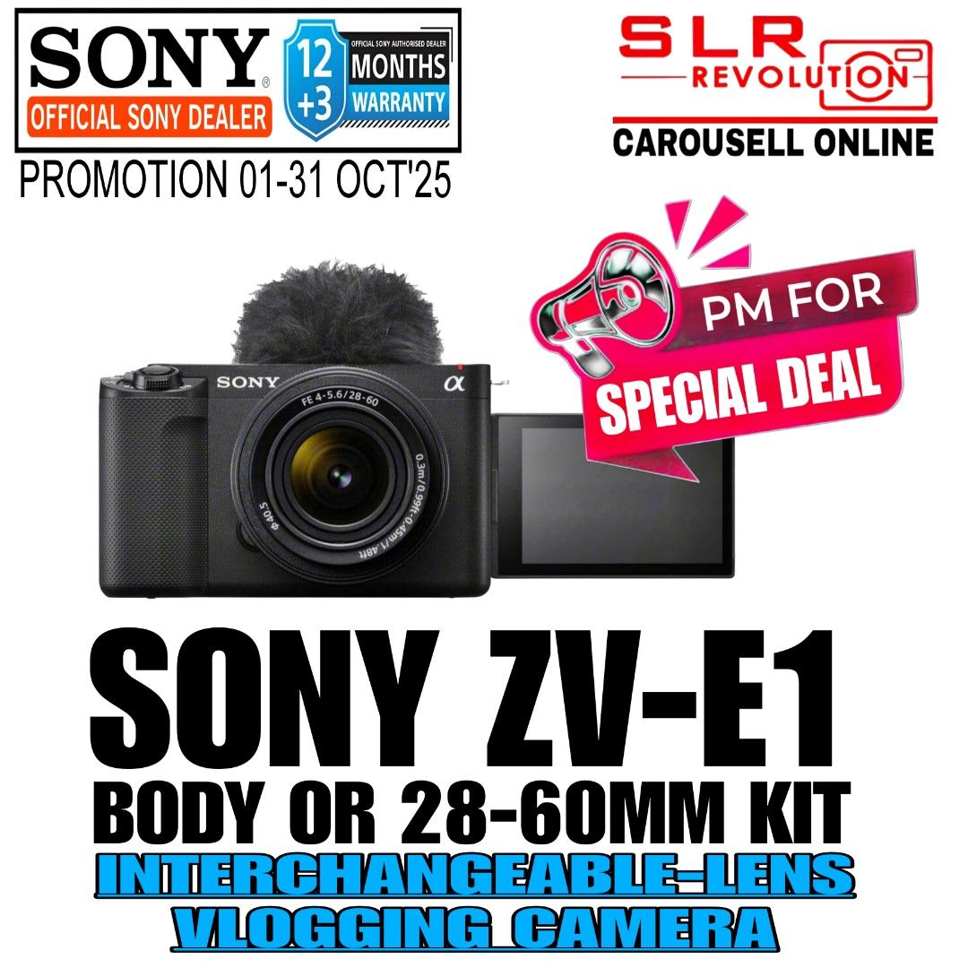 SONY ZVE1 BODY OR 28-60MM LENS KIT sony zve1 ZV-E1 camera, Photography ...