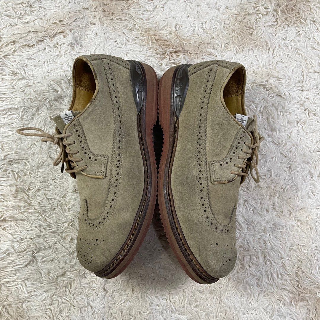 VISVIM PATRICIAN WT FOLK WINGTIP SUEDE SHOES (Category: Sneakers & Footwear) located in Cavite. Submitted by grazyluxe (Listing ID 1396975980, Image 2). Description: VISVIM PATRICIAN WT FOLK WINGTIP SUEDE SHOES Details: - Good Condition - 8.5/10 Overall Usage - Signs Of Usage - Size Already faded Size: - 12 inches heel to Toe - US Men’s 10.5–11 (EU 44–44.5) size range. 4999php Free Shipping..