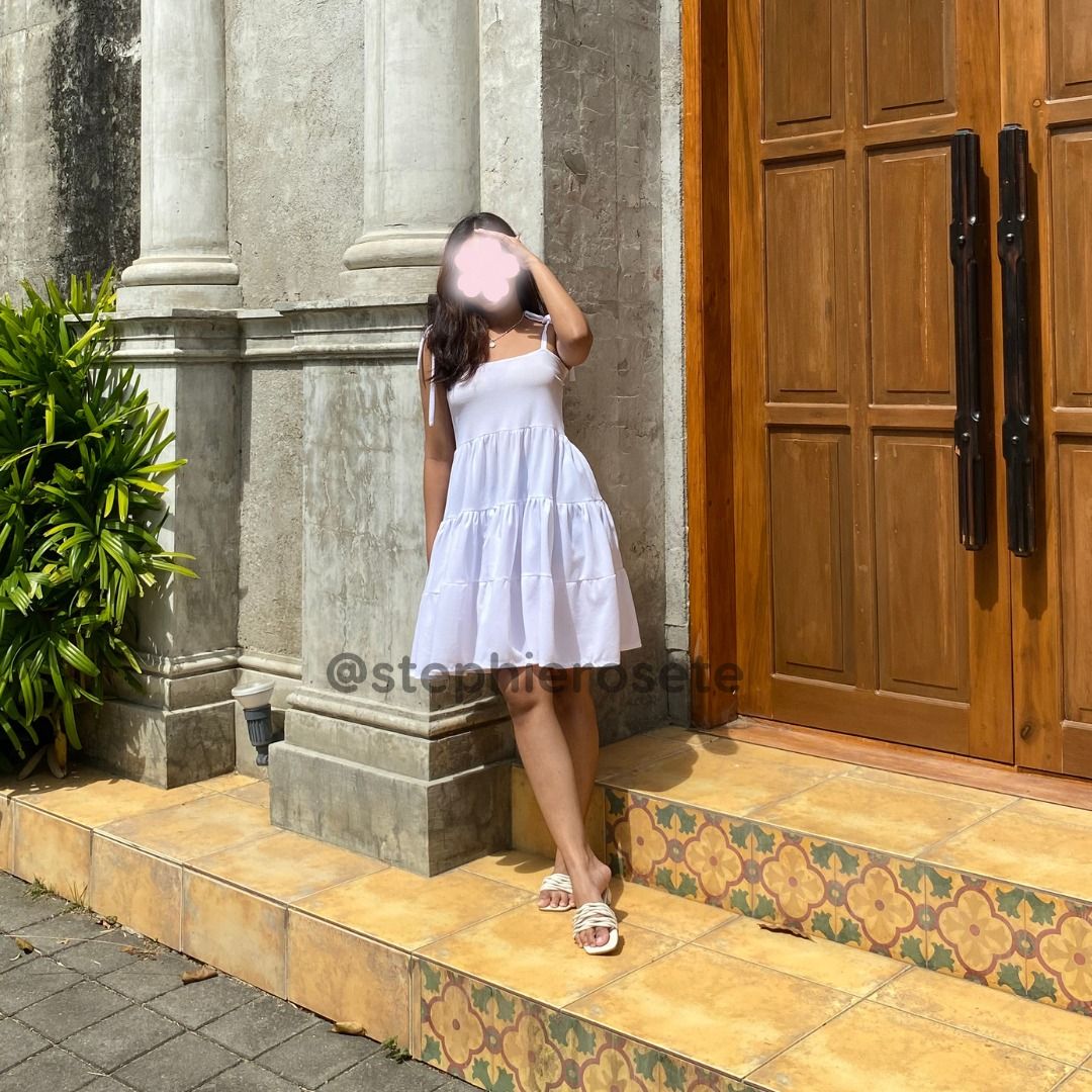 White Summer Dress (Category: Dresses) located in Taguig. Submitted by stephiedeclutter (Listing ID 1396875094, Image 3). Description: ✨Ideal for casual, and summer occasions 🌸 Used once 🌸 Size: can fit XS to S frame 🌸 My height: 158 cm / 5'2 🌸 Price is negotiable if you buy 2 or more items 🌸 2 days reservation only 📍Location: Taguig City, Near BGC, Megamall, One Ayala 💳 Mode of Payment: Maya/ Gcash/ Bank Transfer.