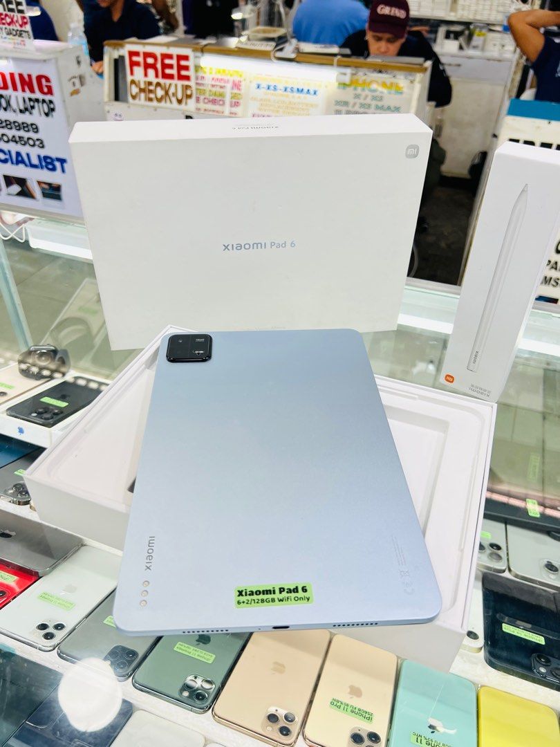 Xiaomi Pad 6 6+2/128GB Wifi only no issues complete (Category: Android) located in San Juan City. Submitted by najihahtelecomshop2018 (Listing ID 1397009804, Image 1). Description: Legit Store | Original unit FOR SALE | TRADE / SWAP ▫️INSTALLMENT thru: 🔸Credit Card (straight / installment) 🔸Ggives / Gcredit + 6% interest 🔸Spay Later + 6% interest (RFS: Buy and Sell any kinds of Gadgets) Description: Xiaomi Pad 6 6/128GB Wifi only NTC APPROVED 