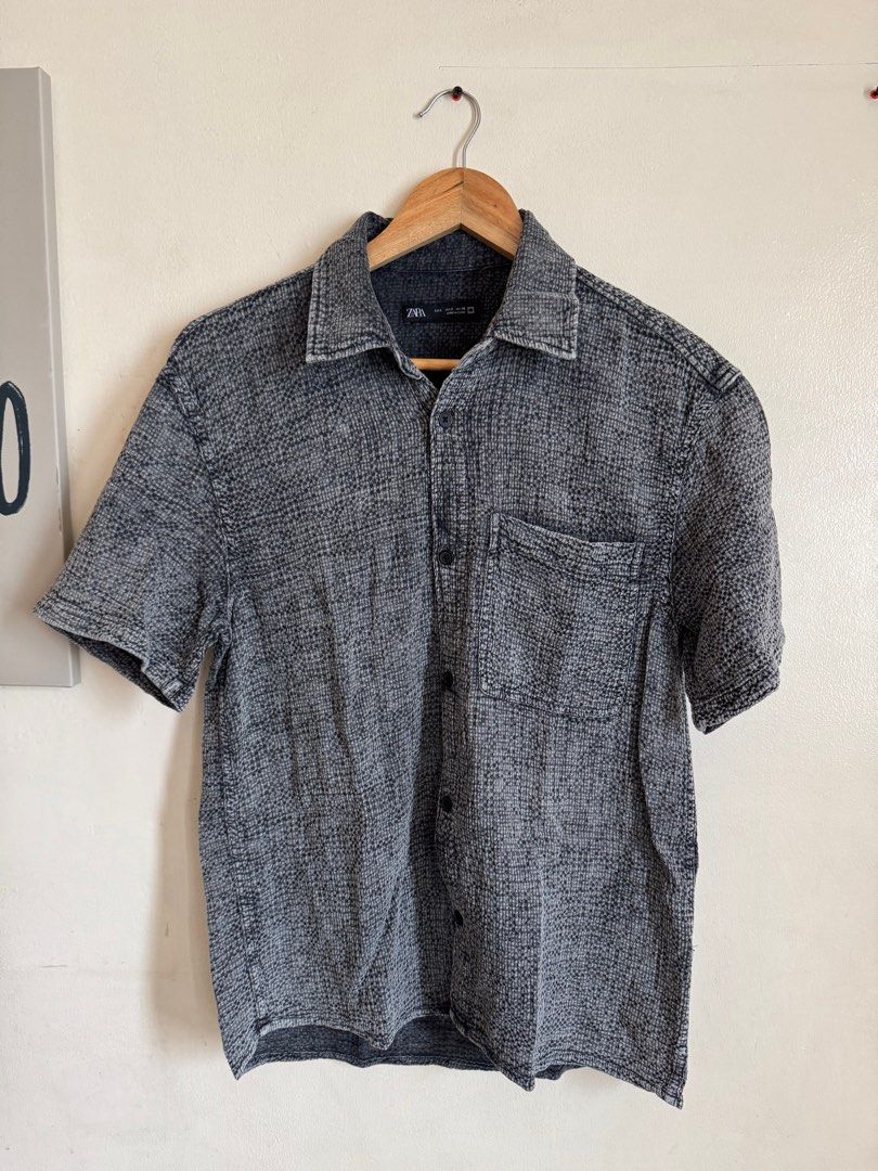 ZARA FADED TEXTURED SHIRT (Category: Tshirts & Polo Shirts ) located in Pasig City. Submitted by jun0555 (Listing ID 1396846713, Image 1). Description: Good as new, used only 1-2x. .
