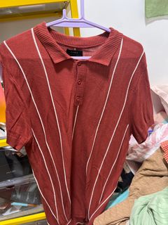 帶白色條紋的Zara Polo 衫64246852115330110