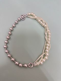 珍珠與金屬珠鏈頸鏈64223199264641110