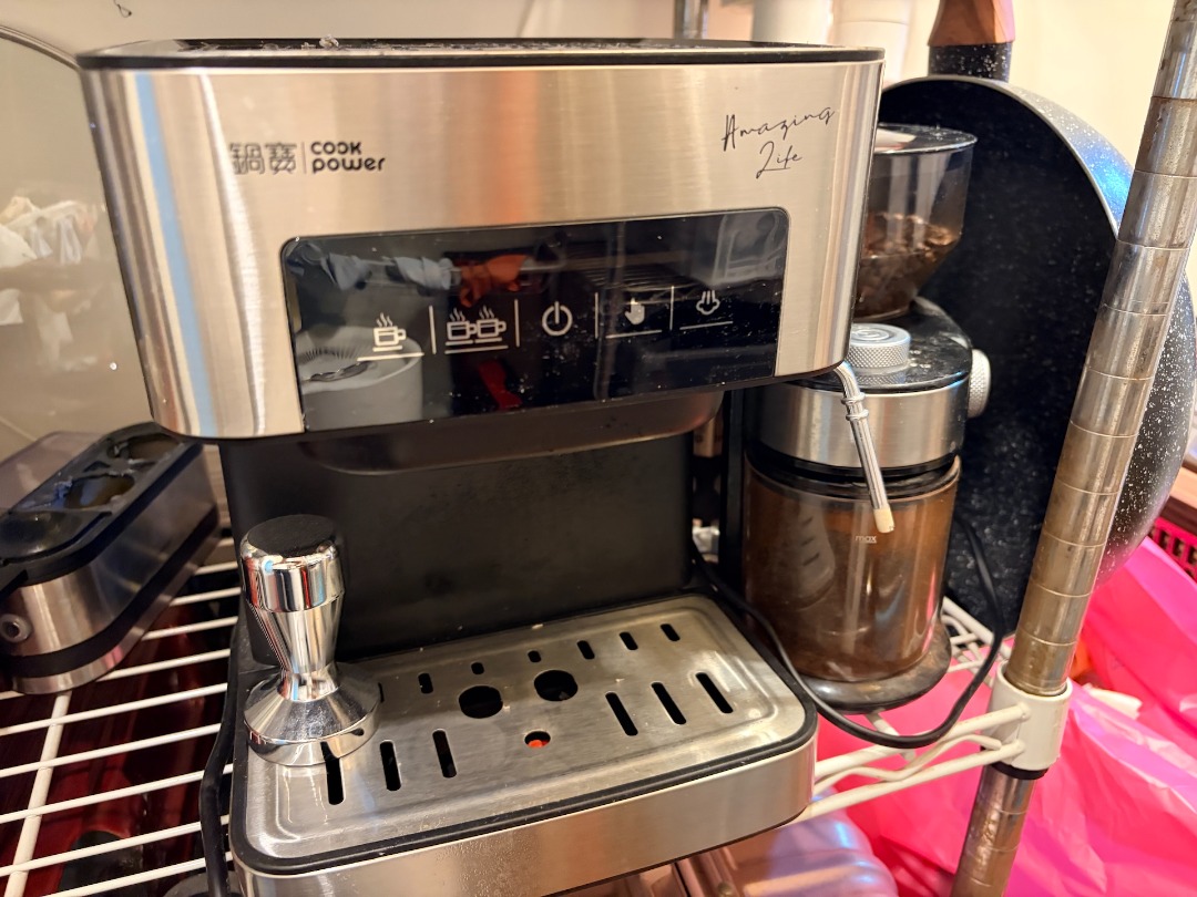 【鍋寶 COOK POWER】15Bar 多功能義式咖啡機 (附磨豆機/蒸汽奶泡), 電視及其他電器 , 廚房用品, 烤箱與烤土司機在旋轉拍賣