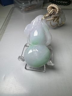 Myanmar Jadeite A Jade, Flower Pattern Gourd64222830496259110