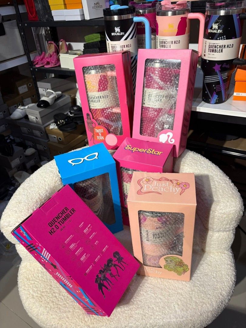 Barbie Stanley Tumbler (Category: Water Bottles & Tumblers) located in Manila. Submitted by xiarelle (Listing ID 1393633449, Image 1). Description: BRAND NEW BARBIE STANLEY — ₱1,200 only!! 📌 Strictly payment first. mod: jnt / lalamove / lbc mop: gcash / maya.