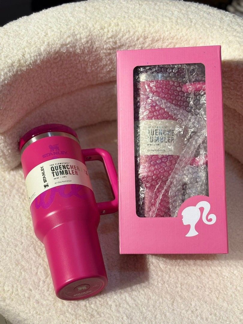 Barbie Stanley Tumbler (Category: Water Bottles & Tumblers) located in Manila. Submitted by xiarelle (Listing ID 1393633449, Image 3). Description: BRAND NEW BARBIE STANLEY — ₱1,200 only!! 📌 Strictly payment first. mod: jnt / lalamove / lbc mop: gcash / maya.