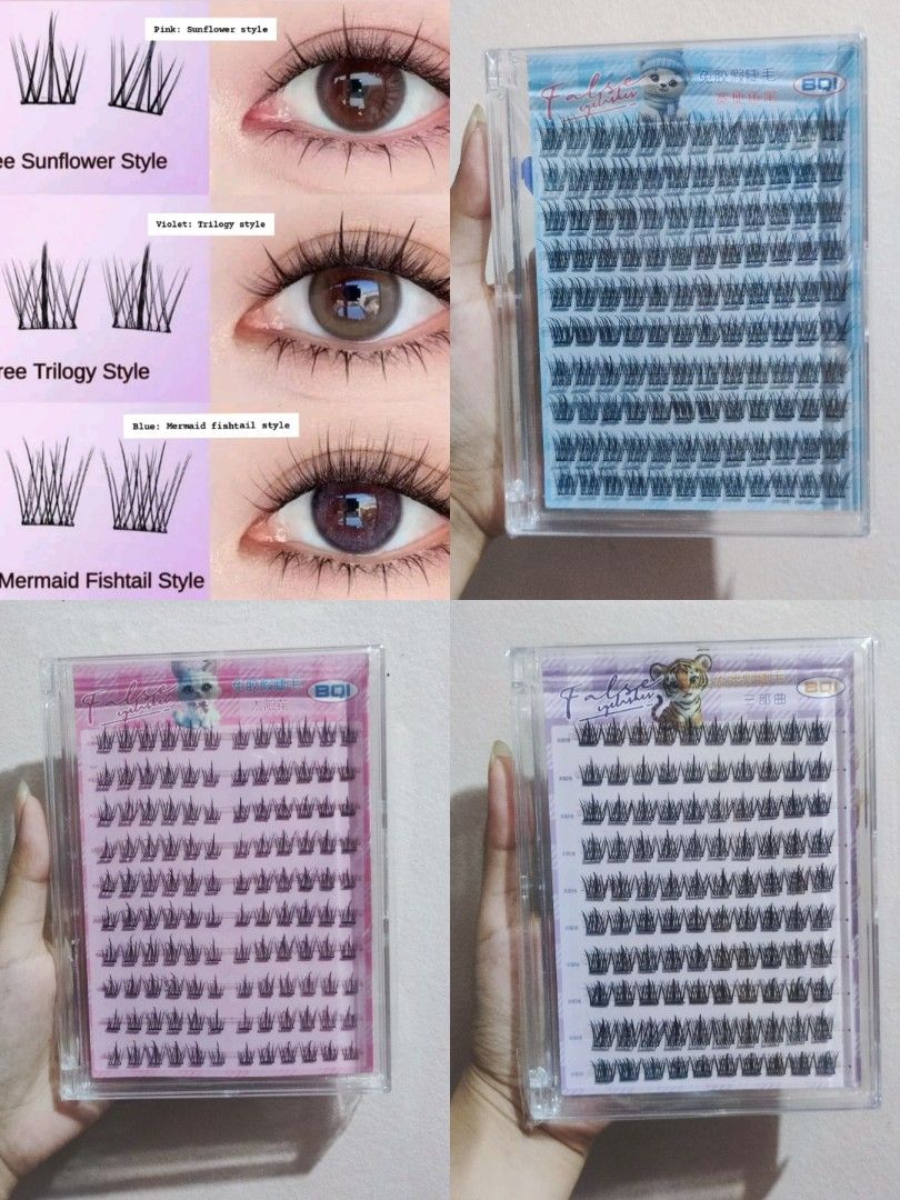 BQI CLUSTER LASHES (Category: Makeup) located in Quezon City. Submitted by declutterbyck (Listing ID 1397176174, Image 1). Description: ON HAND CLUSTER LASHES WITH FREE TWEEZERS, NO NEED FOR GLUE NA. ALSO AVAILABLE FOR RESELLERS PRICE OF 70 EACH MINIMUM OF 5! 🎀 CASH ON DELIVERY VIA SPX 🎀.