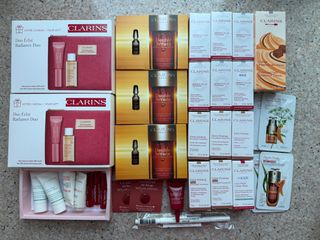 Clarins低至$1@1雙精華double serum 眼霜 美白精華 修護精華水 保濕緊緻面霜 面膜 晚霜 唇膏 定妝噴霧 sample64185143274115110