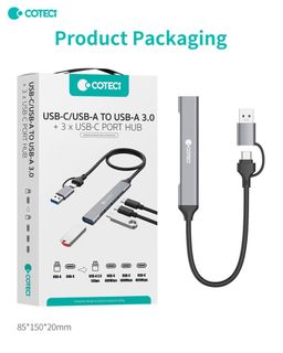 Coteci USB-C/USB-A a USB-A 3.0/USB-C*3 Estación de acoplamiento OF-003